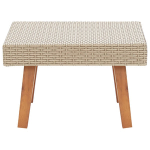 Garten-Couchtisch Poly Rattan Beige