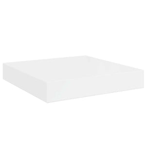 Schweberegale Weiß Hochglanz, 2er Set