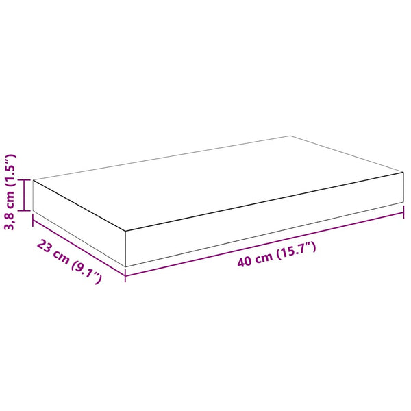 Schweberegal Weiß Hochglanz 40 cm