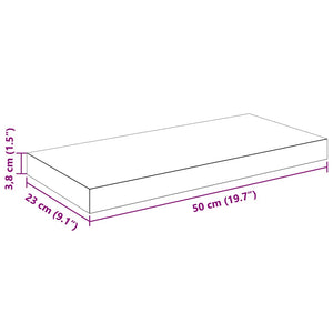 Weißes Hochglanz Schweberegal 50 cm