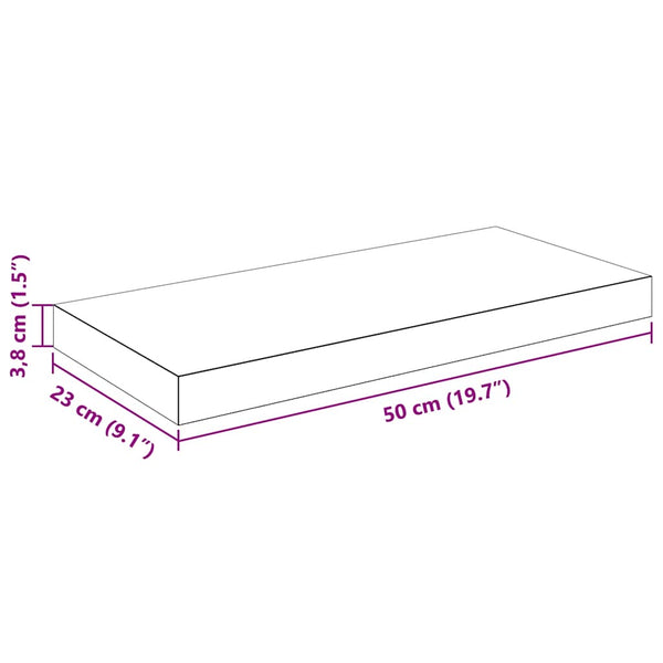 Weißes Hochglanz Schweberegal 50 cm