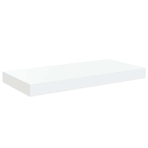 Schweberegale Weiß Hochglanz, 2er Set