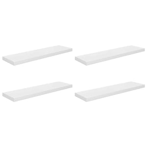 Schweberegale Weiß Hochglanz, 4er Set