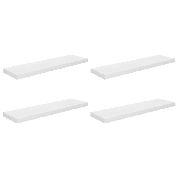 Schweberegale Weiß Hochglanz, 4er Set