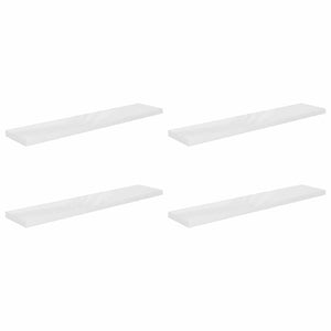 Weiße Hochglanz Schweberegale, 4er Set