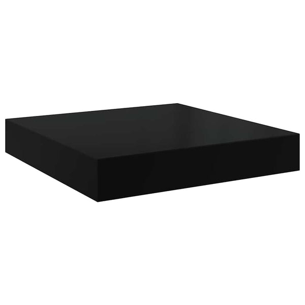 Schweberegale, 4er Set, Hochglanz Schwarz