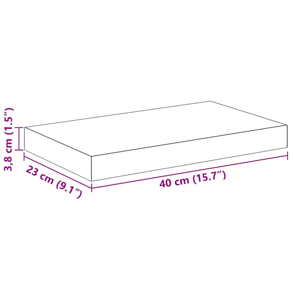 Schweberegale, 4er Set, Schwarz, 40cm