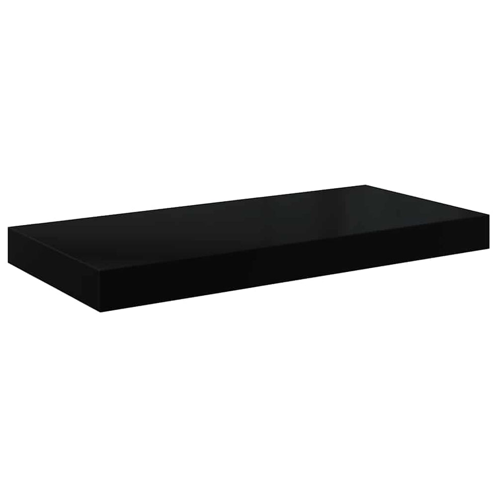 Schweberegal Schwarz Hochglanz 50 cm