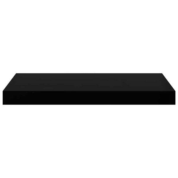 Schweberegale Schwarz Hochglanz, 2er Set
