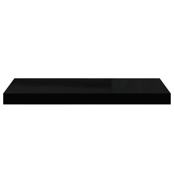 Schweberegal Schwarz Hochglanz 60 cm