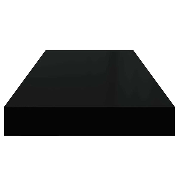 Schweberegal Schwarz Hochglanz 60 cm
