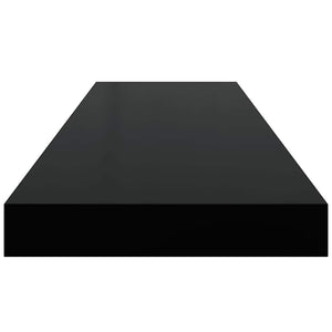 Schwarz Hochglanz Schweberegal 80 cm