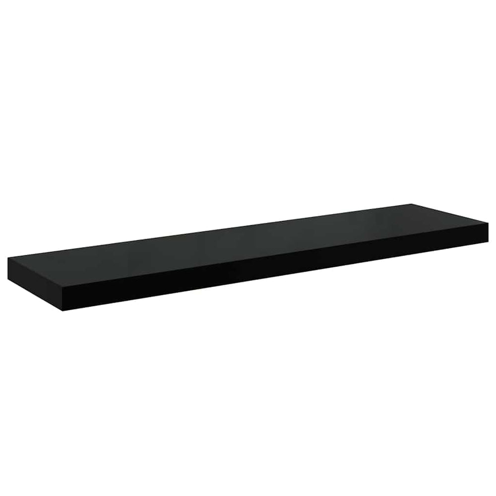 Schweberegal Schwarz Hochglanz 90cm