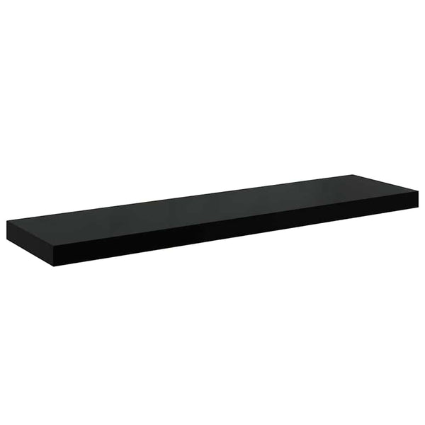 Schweberegal Schwarz Hochglanz 90cm