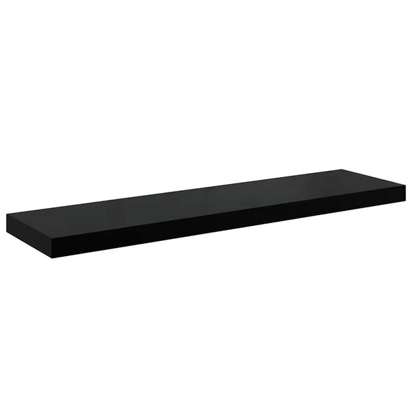 Schweberegale, 2er Set, Hochglanz Schwarz, 90cm