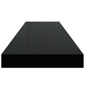 Schwebende Wandregale, 4er Set, Schwarz