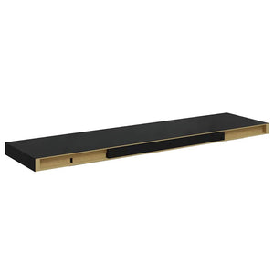 Schwebende Wandregale, 4er Set, Schwarz