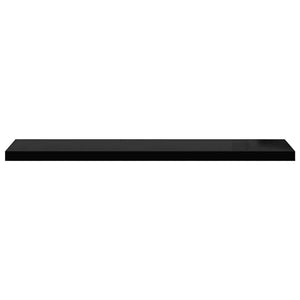 Schweberegale Schwarz Hochglanz, 2er Set