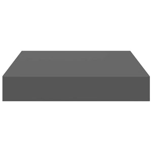 Hochglanz Schweberegale Grau, 2er Set