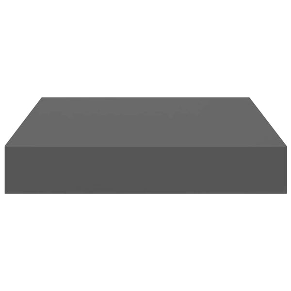Hochglanz Schweberegale Grau, 2er Set