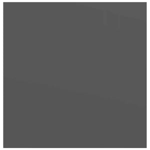 Hochglanz Schweberegale Grau, 2er Set