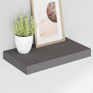 Schwebendes Wandregal Grau 40cm