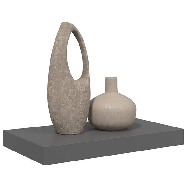 Schwebendes Wandregal Grau 40cm