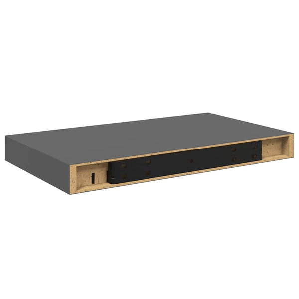 Schwebendes Wandregal Grau 40cm