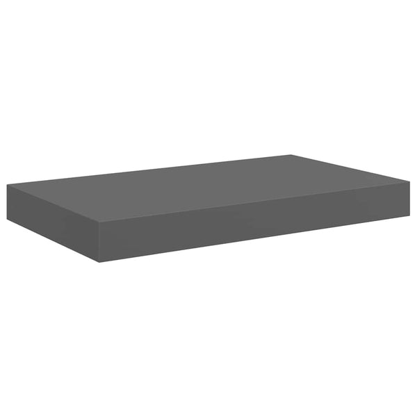 Schweberegale Grau Hochglanz, 2er Set