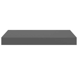 Schweberegale Grau Hochglanz, 2er Set