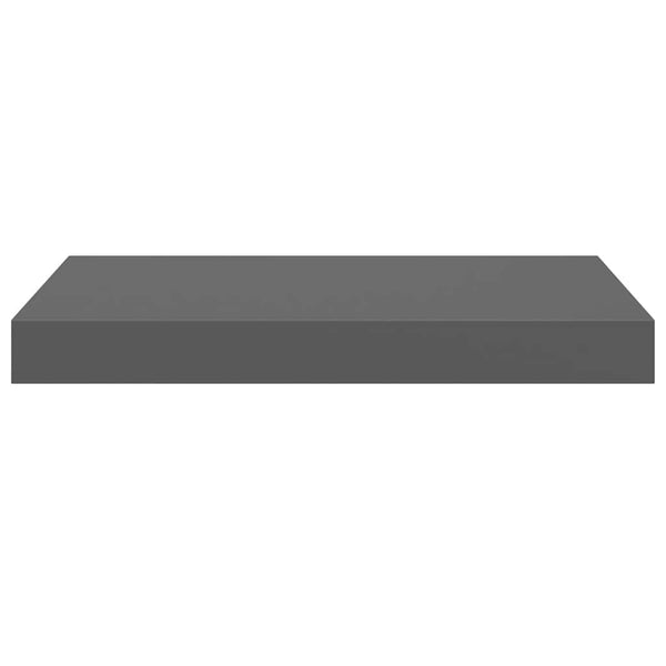 Schweberegale Grau Hochglanz, 2er Set