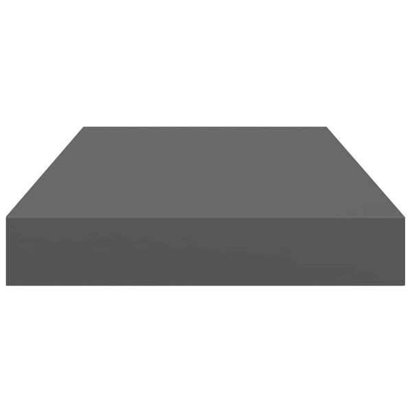 Schweberegale Grau Hochglanz, 2er Set