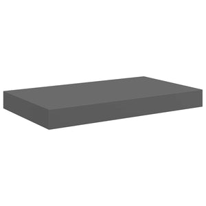 Schweberegale Grau Hochglanz, 4er Set