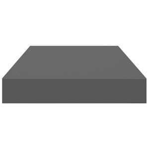 Schweberegale Grau Hochglanz, 4er Set