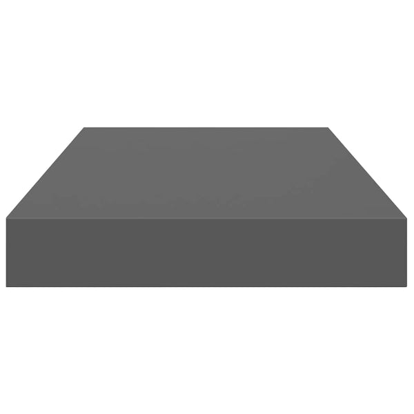 Schweberegale Grau Hochglanz, 4er Set