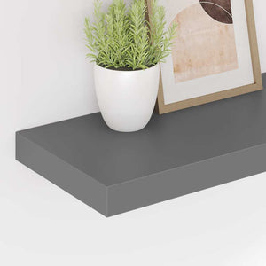 Schweberegal Grau Hochglanz 50cm