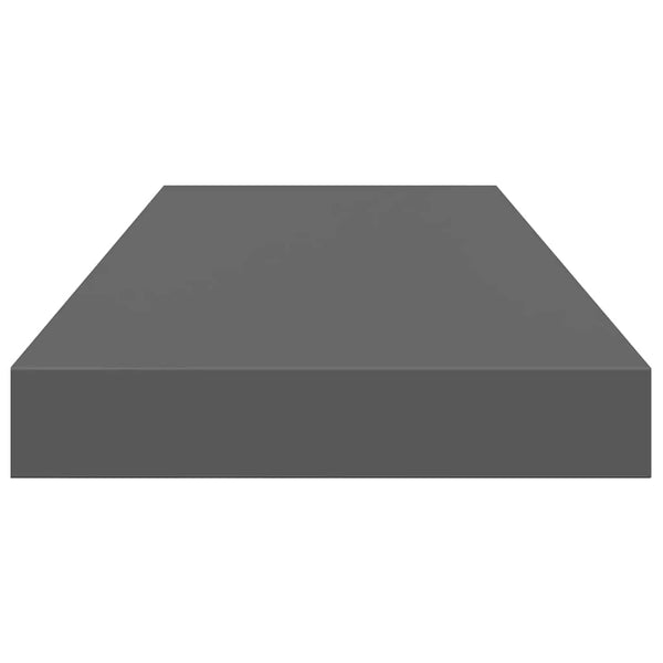 Schweberegale Grau Hochglanz, 4er Set