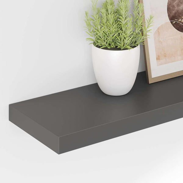 Hochglanz Grau Schweberegal 80 cm