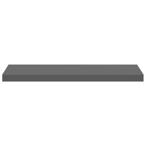 Schweberegale Grau Hochglanz, 2er Set