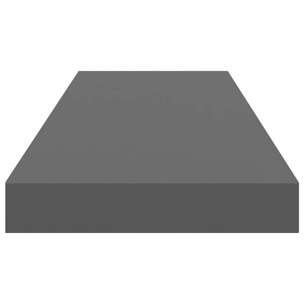 Schweberegale Grau Hochglanz, 2er Set