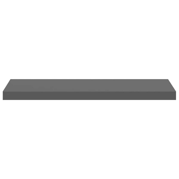 Schweberegale Grau Hochglanz, 4er Set