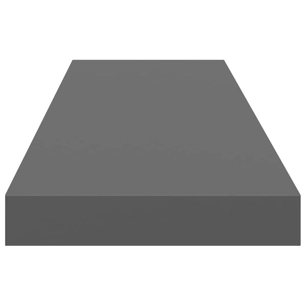 Schweberegale Grau Hochglanz, 4er Set