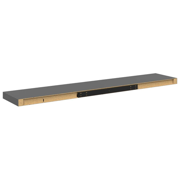 Schweberegal Hochglanz Grau 120 cm