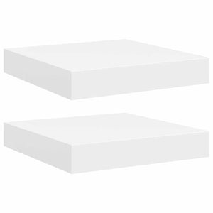 Weiße Schweberegale, 2er Set