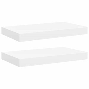 Weiße Schweberegale, 2er Set, 40 cm