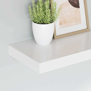 Weiße Schweberegale, 2er Set, 40 cm