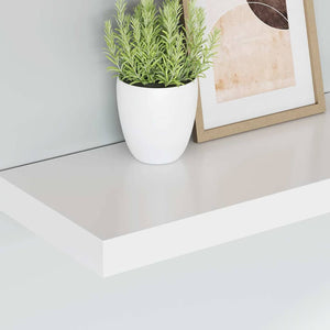Weißes Schweberegal 50 cm MDF