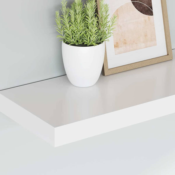 Weißes Schweberegal 50 cm MDF