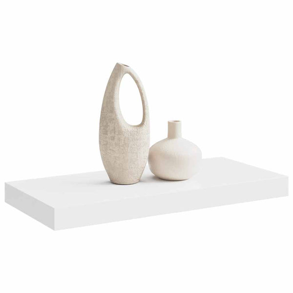 Weißes Schweberegal 50 cm MDF