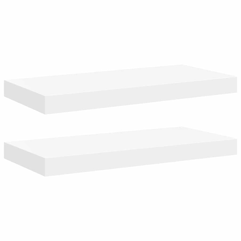 vidaXL Floating Shelves 2 pcs. White 50x23x3.8 cm MDF